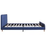 vidaXL Cadre de lit Bleu Tissu 180x200 cm