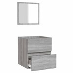 vidaXL Armoire de bain et miroir Sonoma gris Bois d'ingénierie