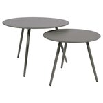 Lesli Living Table d'appoint Rafael 60x41 cm Gris