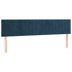 vidaXL Têtes de lit 2 Pièces Bleu foncé 80x5x78/88 cm Velours
