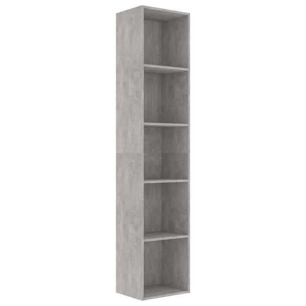 vidaXL Bibliothèque Gris béton 40x30x189 cm Bois d’ingénierie