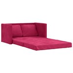 vidaXL Canapé-lit 2 en 1 rouge bordeaux 122x204x55 cm velours