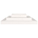 vidaXL Jardinière Blanc 110x110x27 cm Bois massif de pin