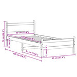 vidaXL Cadre de lit sans matelas 90x190 cm bois de pin massif