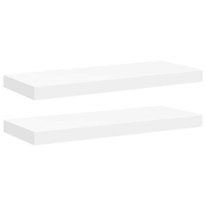 vidaXL Étagères murales flottantes 2 Pièces blanc 60x23 5x3 8 cm MDF