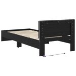 vidaXL Cadre de lit avec bandes LED Chêne noir Bois d'ingénierie