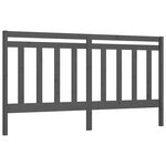 vidaXL Tête de lit Gris 186x4x100 cm Bois massif de pin