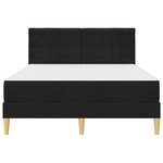 vidaXL Cadre de lit avec matelas Noir 120 x 190 cm Tissu