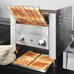 Toaster convoyeur professionnel - 400 tranches/h - buffalo -  - acier inoxydable 750x370x380mm