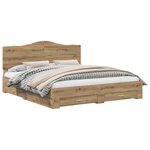 vidaXL Cadre de lit Chêne artisanal 180 x 200 cm Bois d'ingénierie
