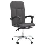 vidaXL Fauteuil inclinable de bureau Gris Similicuir