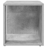 vidaXL Table d'appoint Gris béton 33x33x34 5 cm Bois d'ingénierie