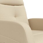vidaXL Fauteuil électrique de massage Crème Tissu