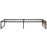 vidaXL Cadre de lit sans matelas noir métal 90x200 cm