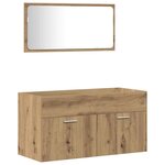 vidaXL Ensemble de meubles salle de bain 3 Pièces bois d'ingénierie