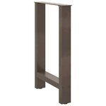 vidaXL Pieds de table à manger en acier naturel 2 pièces 50 x (72-73) cm Acier