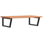 vidaXL Étagère de vasque murale acier et bois massif de hêtre