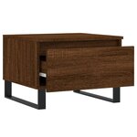 vidaXL Tables basses 2 Pièces chêne marron 50x46x35 cm bois d'ingénierie
