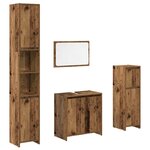 vidaXL Ensemble de meubles salle de bain 4 Pièces bois d'ingénierie