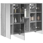 vidaXL Armoire Miroir de Salle de Bain Gris Sonoma 60 x 14 5 x 50 cm