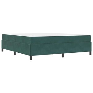 vidaXL Cadre de lit Vert foncé et blanc 180 x 200 cm Velours