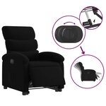 vidaXL Fauteuil inclinable électrique noir tissu