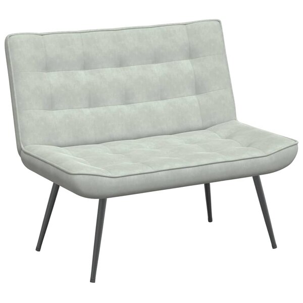vidaXL Banc gris clair 110x74x84 cm velours