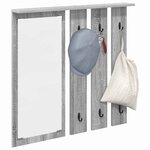 vidaXL Porte-manteau mural avec étagère Sonoma gris 84 x 10 x 80 cm