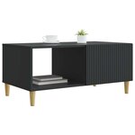vidaXL Table basse Noir 90 x 50 x 40 cm Bois d'ingénierie