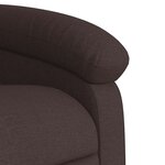 vidaXL Fauteuil inclinable marron foncé tissu