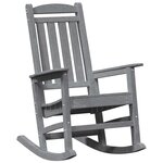 vidaXL Chaise à bascule 3 Pièces Gris clair Polyéthylène