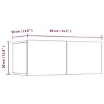 vidaXL Meubles TV 4 Pièces blanc 80x30x30 cm bois d'ingénierie