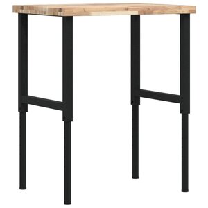 vidaXL Établi 80x60x(73-99 5) cm bois de chêne massif rectangulaire