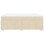 vidaXL Sommier à lattes de lit avec matelas Crème 140x200 cm Tissu