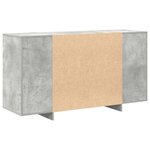 vidaXL Buffet Gris béton 135 x 41 x 69 cm Bois d'ingénierie