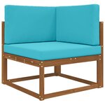 vidaXL Coussin de canapé d'extérieur 3 Pièces Turquoise Polyester