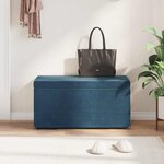 vidaXL Tabouret Bleu 81 x 41 x 40 cm Velours et Bois Composite