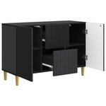 vidaXL Buffet Noir 89 x 34 5 x 60 cm Bois d'ingénierie