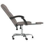 vidaXL Fauteuil inclinable de bureau Taupe Tissu