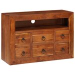 vidaXL Buffet avec tiroir Marron 80 x 30 x 55 cm Bois d'acacia massif