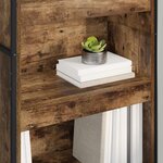 vidaXL Bibliothèque 2 Pièces Chêne Fumé 80 x 30 x 155 cm