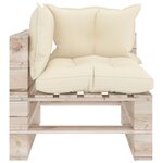 Vidaxl salon de jardin palette 5 pièces avec coussins bois de pin