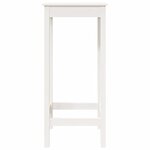 vidaXL Table de bar blanc 50x50x110 cm bois massif de pin
