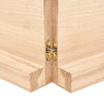 vidaXL Étagère murale 140x50x(2-6) cm bois de chêne massif non traité