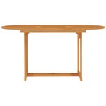 vidaXL Ensemble à manger de jardin 7 Pièces Bois de teck massif