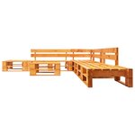vidaXL Canapés de jardin palette 6 Pièces bois marron miel