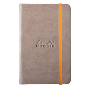 RHODIARAMA - Webnotebook A6 TAUPE 192p ligné pap ivoire Clf 90g ferm. élast. RHODIA