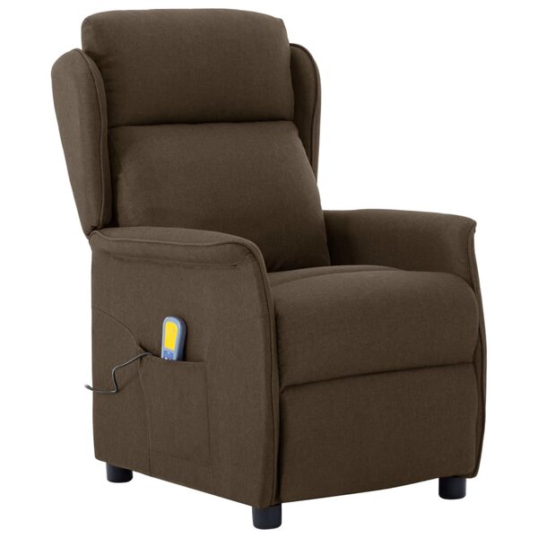 vidaXL Chaise de massage en tissu marron
