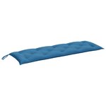vidaXL Coussin de banc de jardin bleu mélangé 150x50x7 cm tissu