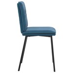 vidaXL Chaises à manger lot de 6 bleu velours